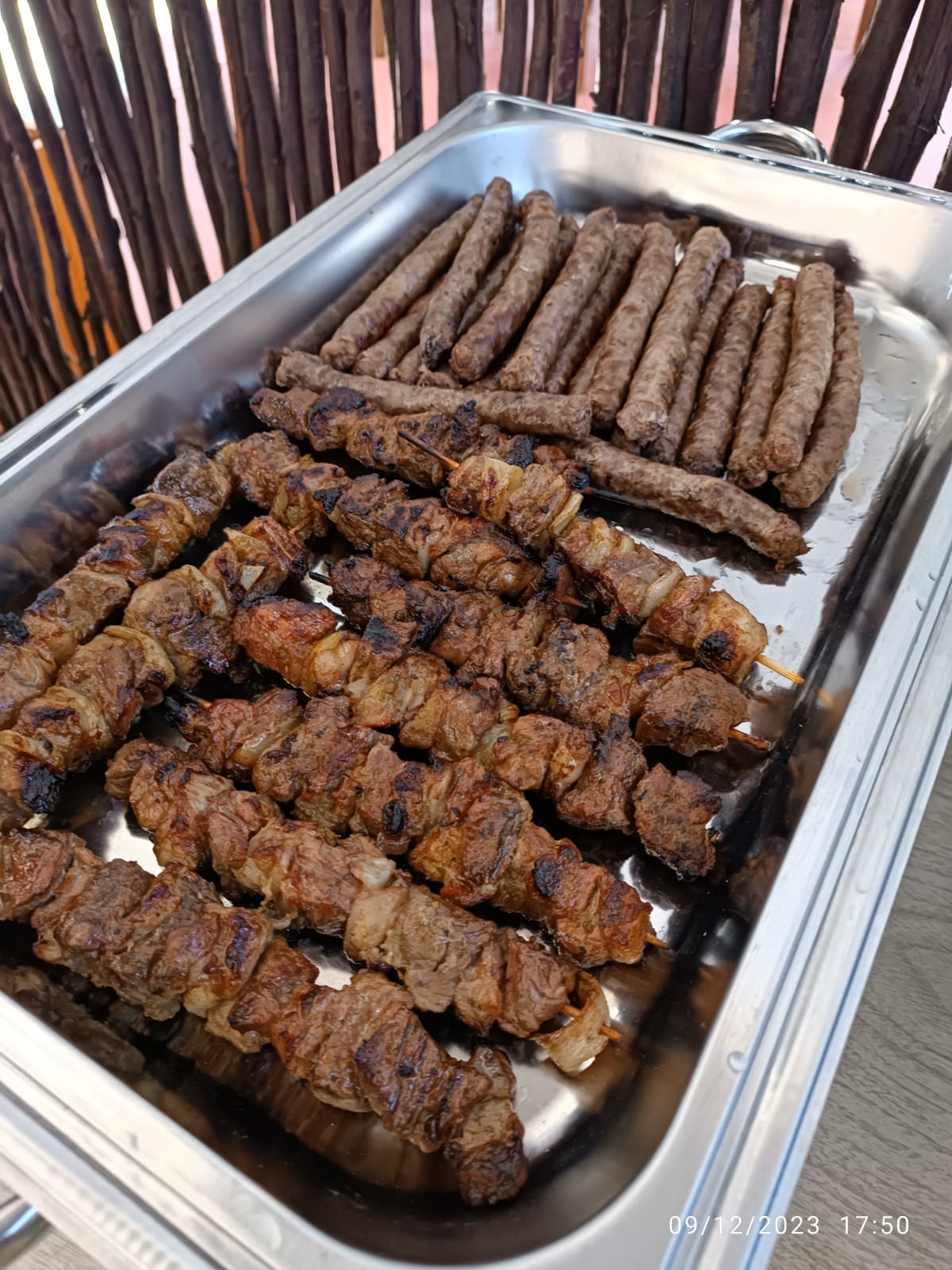 Braai meat prepared for an event