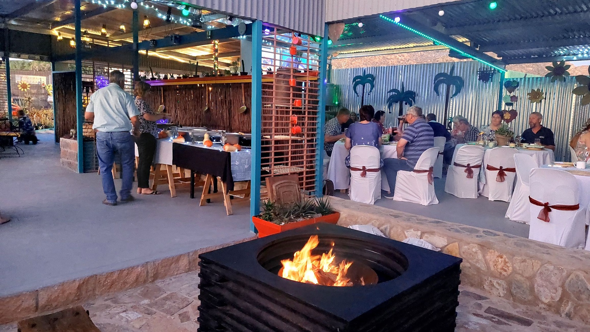 Private party setup at Netto's Outdoor Dining