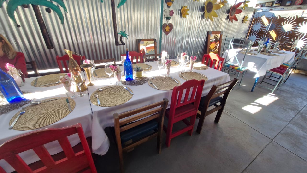 Decorated table at Netto's Outdoor Dining