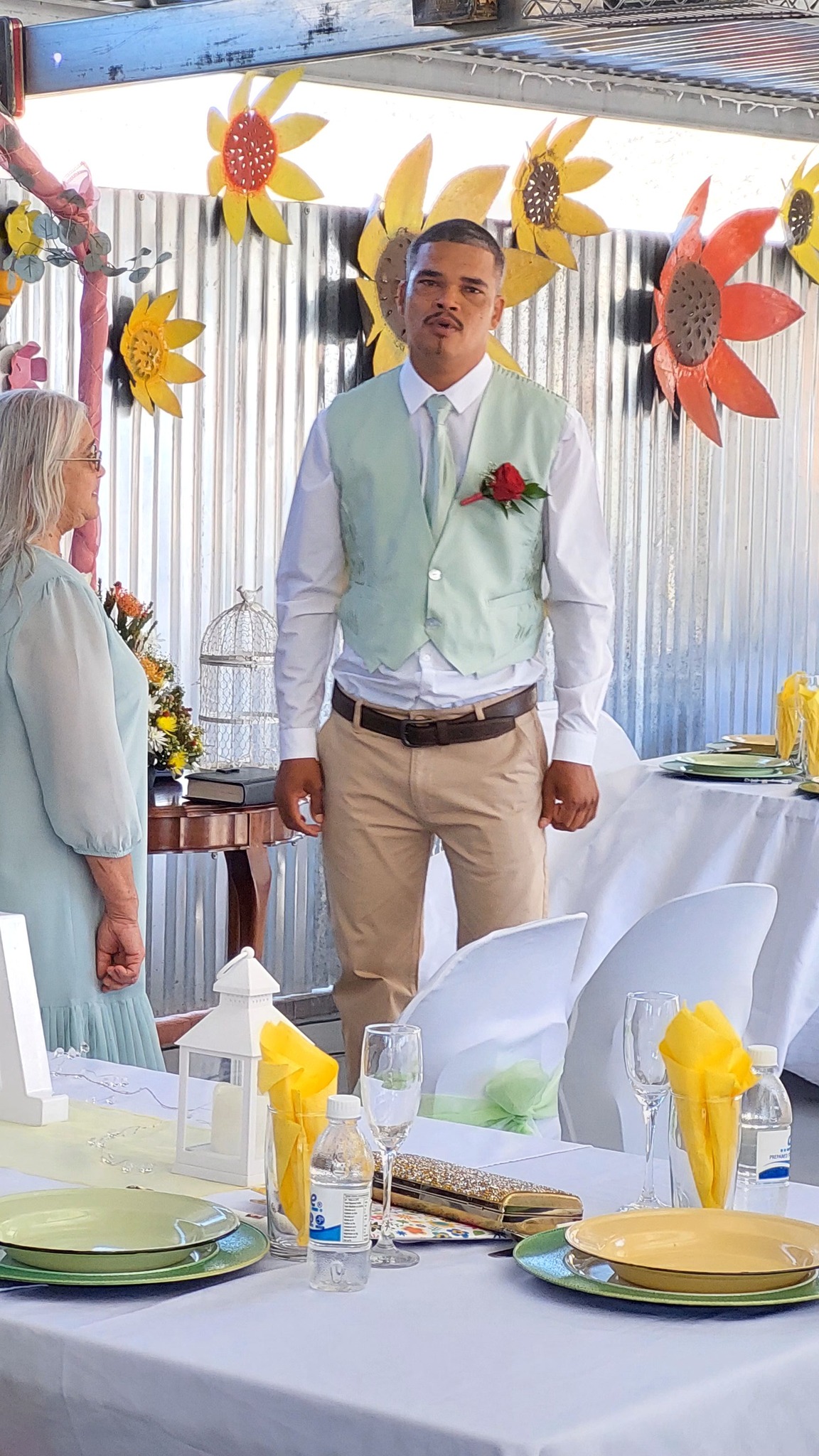 Wedding table setup at Netto's Outdoor Dining