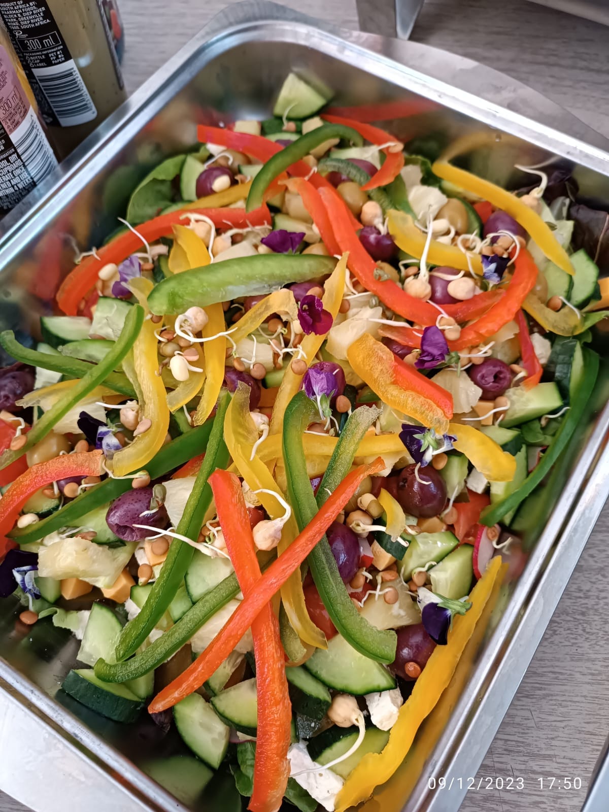 Fresh salads served with catering packages