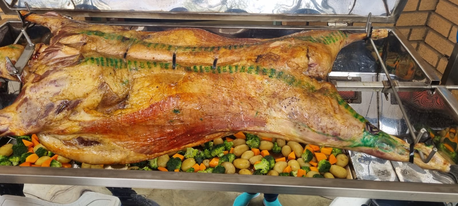 Spit braai prepared at Netto's Outdoor Dining