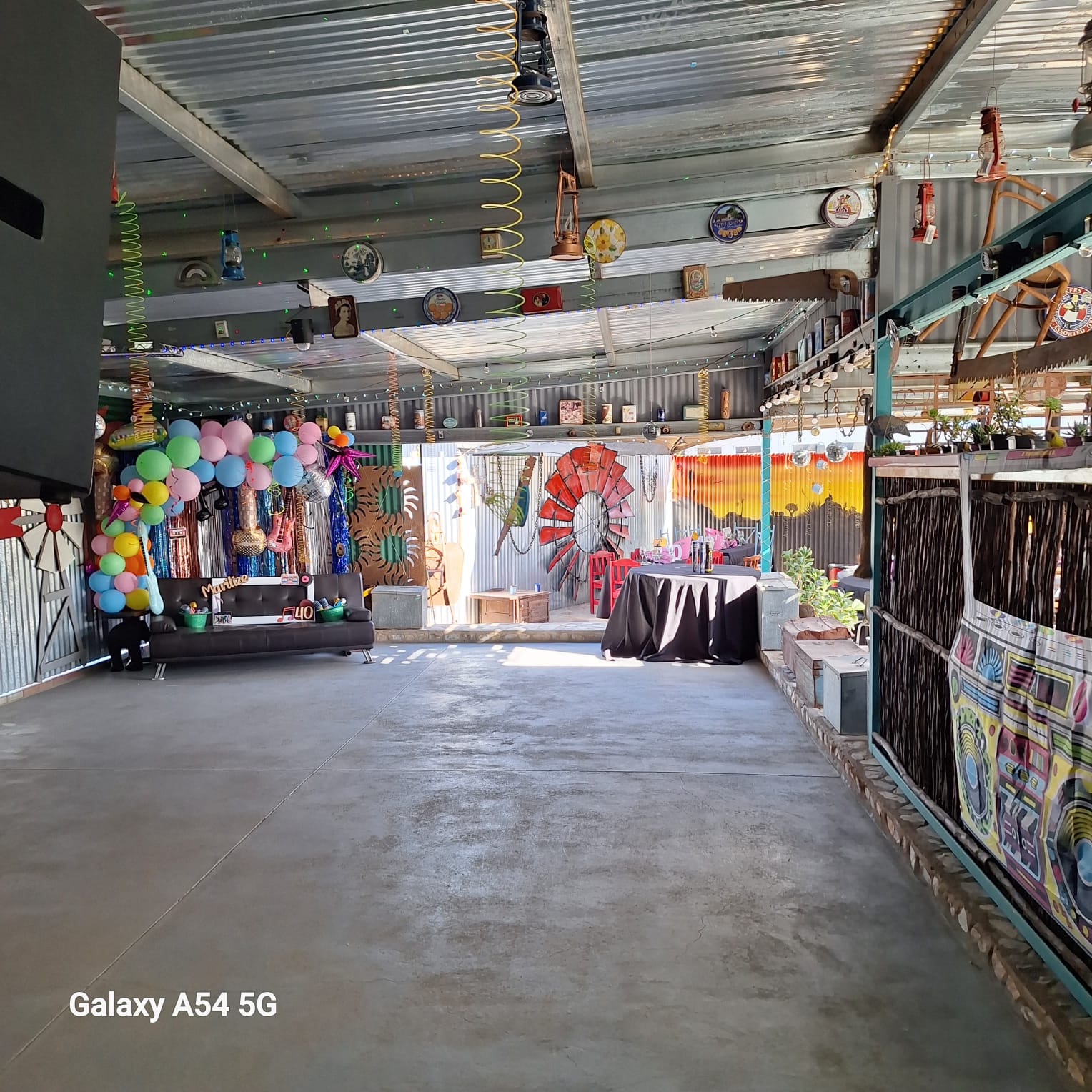 Outdoor venue area ready for guests